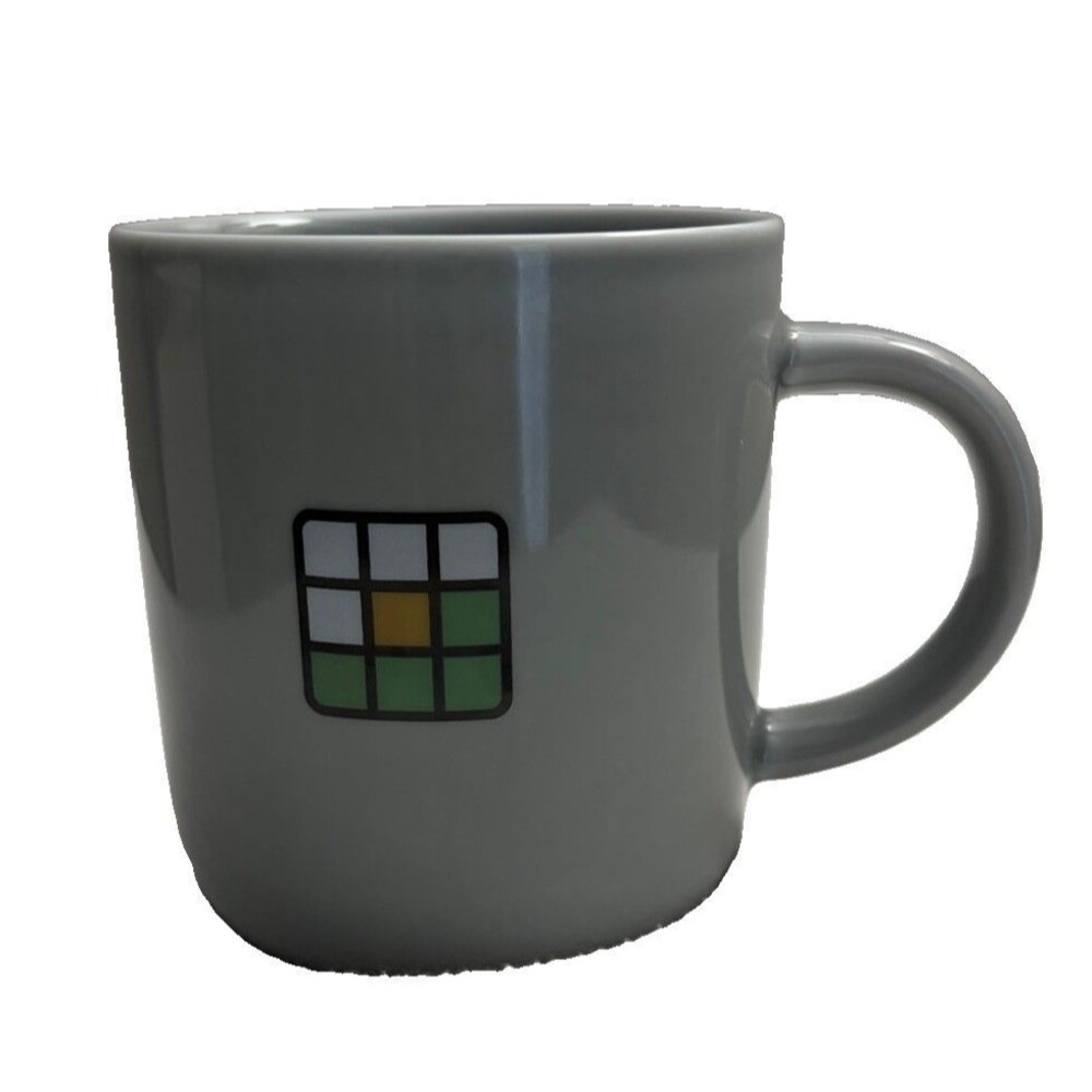 The New York Times Games Mug Gray Ceramic Wordle Grid Logo Puzzle Coffee Cup